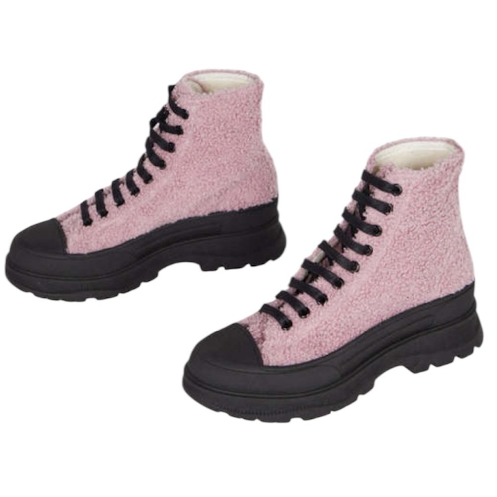 Intentionally Blank | Opening High Top Sherpa Lug Sole Sneaker in Lilac Size 10